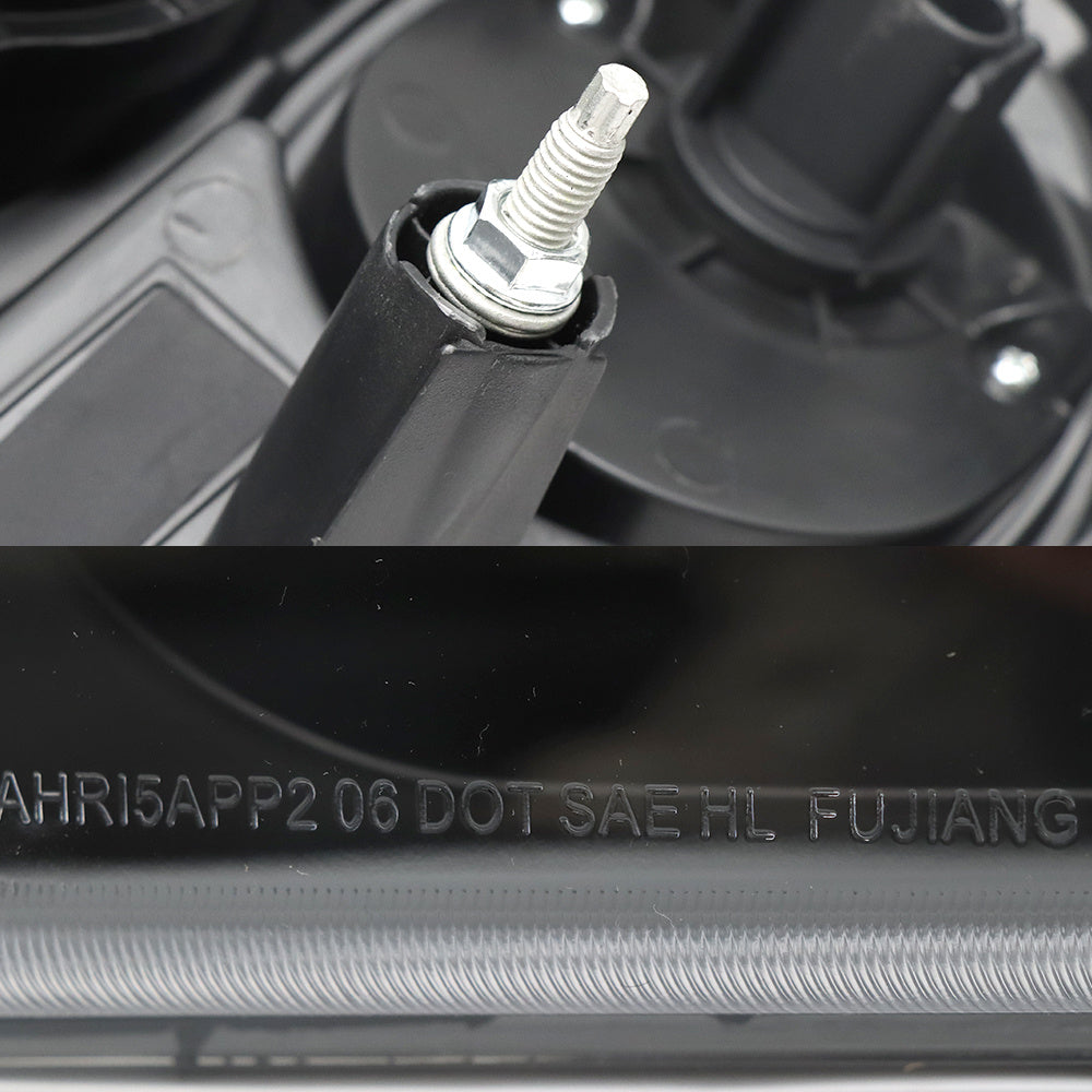 For 2008-2017 Freightliner Cascadia Black LED Headlight Headlamp Right Passenger