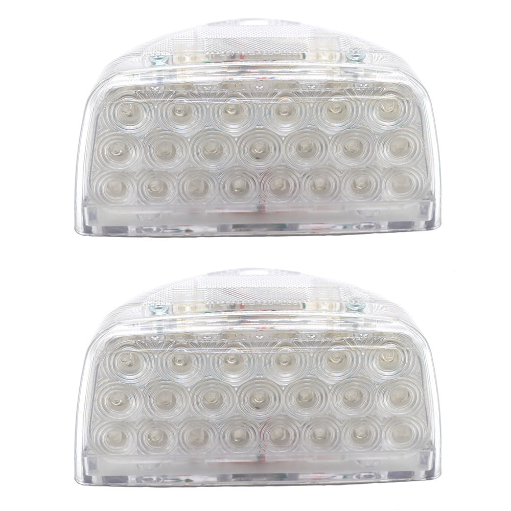 Compatible With Peterbilt Turn Signal Lights 31 LED Triangle Amber LED,Clear Lens 2Pcs