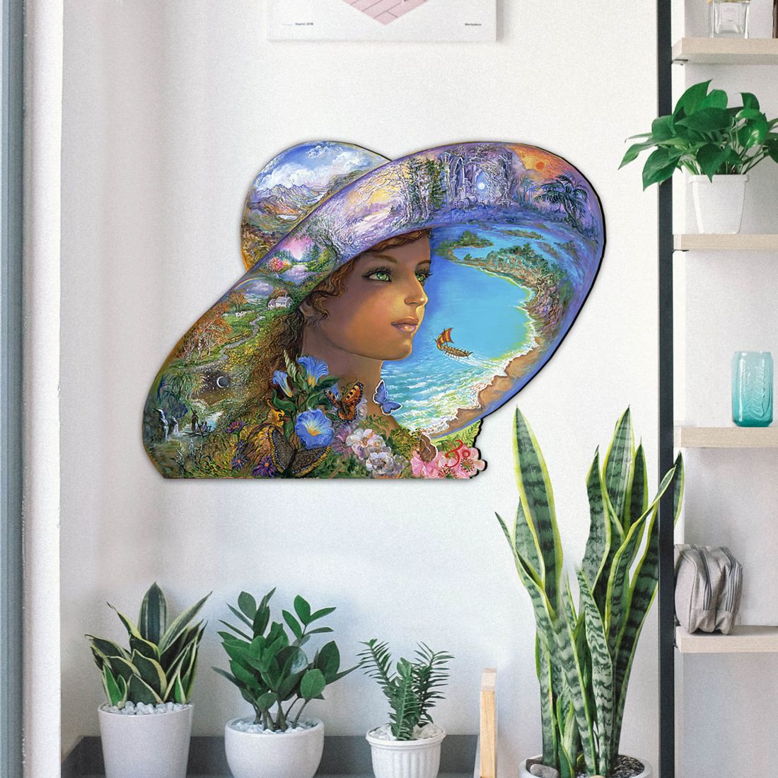 Hat of Timeless Places Wall Hanger by Josephine Wall - Christmas Decor - 845616H-JW-2