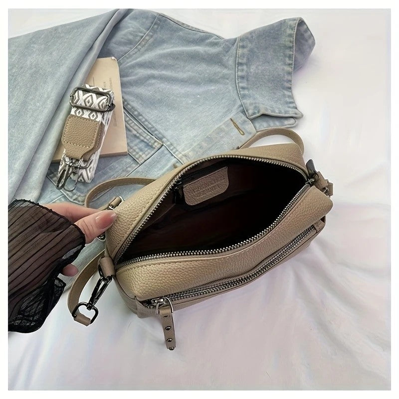 Women's Adjustable Crossbody Bag, Minimalist Design Shoulder Bag With Zipper Closure, Suitable For Daily Commuting And Casual, Formal Wear, Small Crossbody Bag