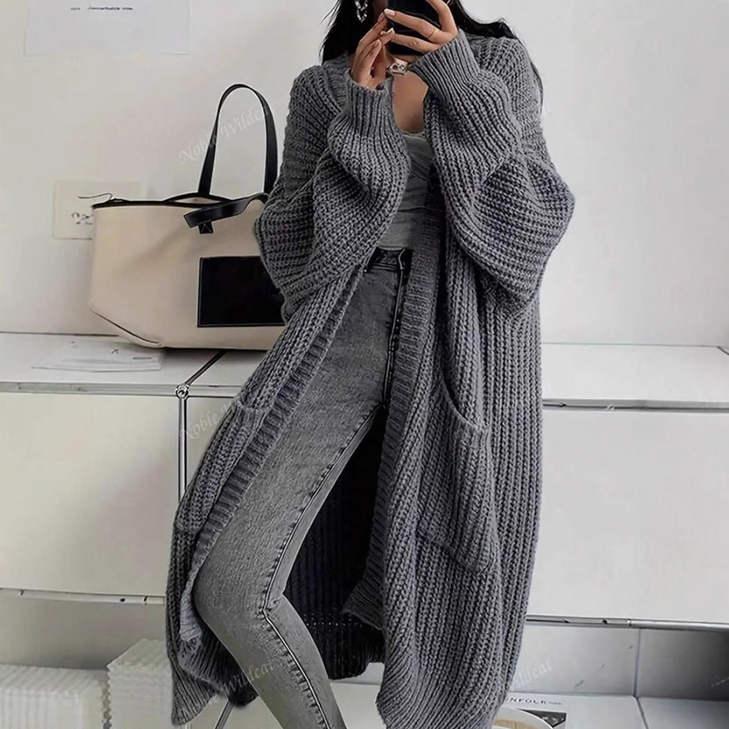 Idle Style Loose Thick Knitted Coat For Women
