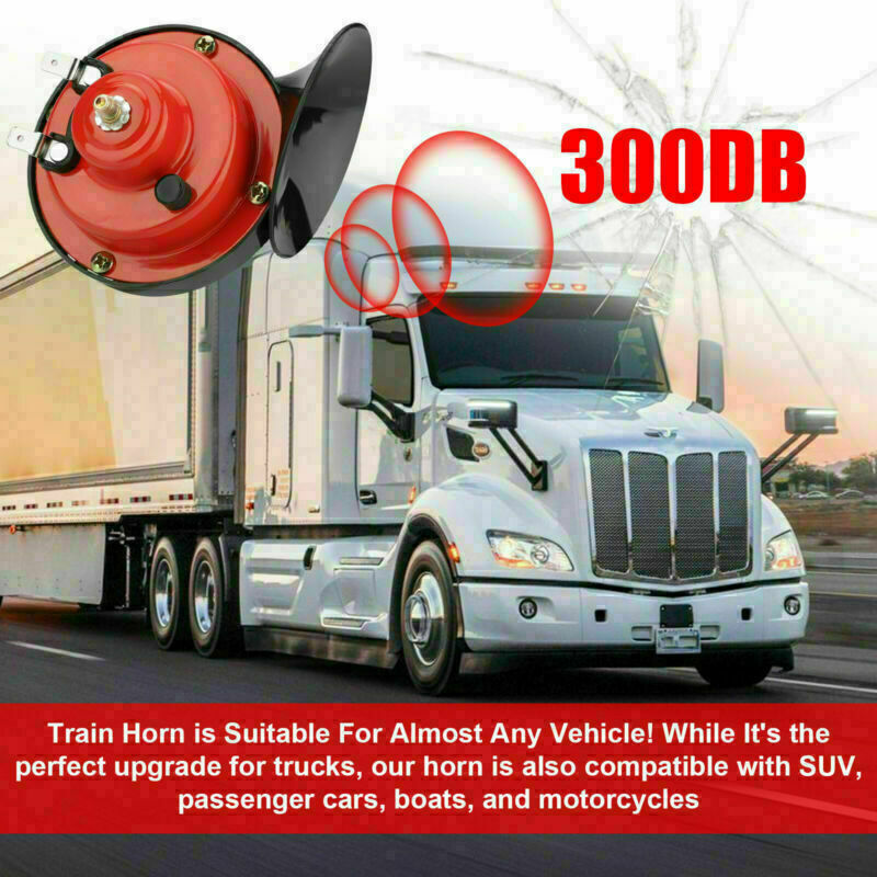 12V 300DB Super Loud Train Horn Waterproof For Motorcycle Car Truck SUV Boat