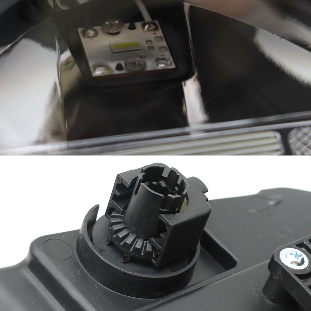 For 2008-2017 Freightliner Cascadia Black LED Headlight Headlamp Right Passenger