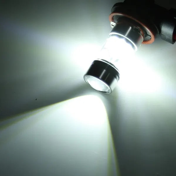 2PCS 1000lm 100W  LED Fog DRL Light Bulb IP65 Water-Resistant 360 Degree Beam Angle 6000K White By  Eggracks By Global Phoenix