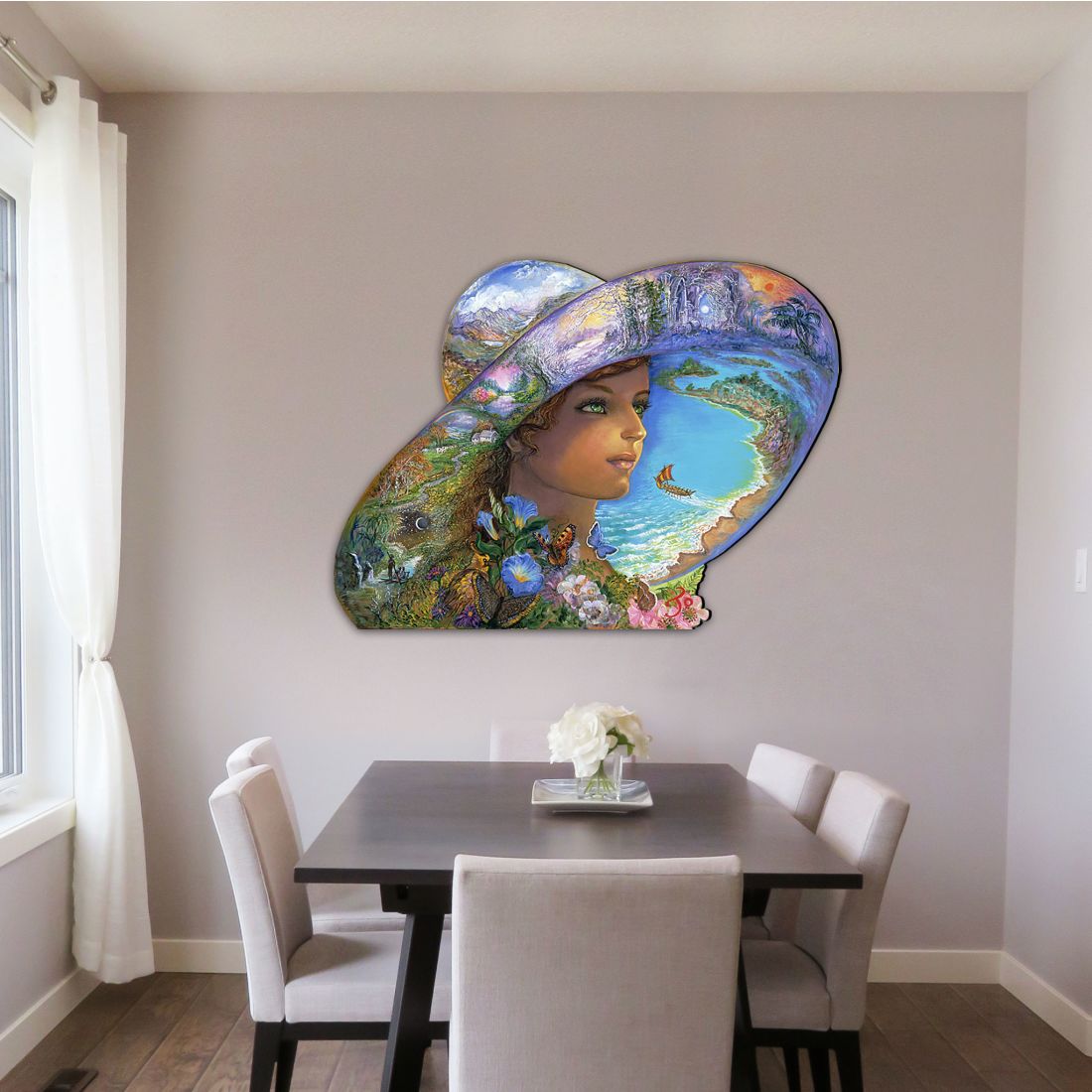 Hat of Timeless Places Wall Hanger by Josephine Wall - Christmas Decor - 845616H-JW-0