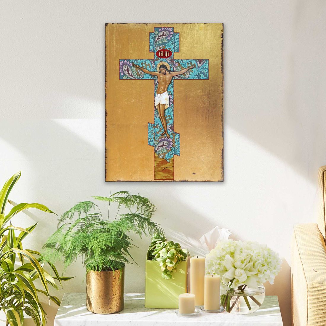 Of Jesus Christ Wooden Gold Plated Religious Christian Sacred Icon - Inspirational Icon Decor - 85030-2