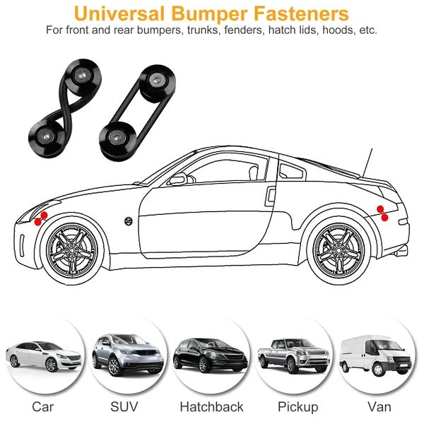 5Set Car Quick Release Bumper Fasteners Front Rear Bumper H