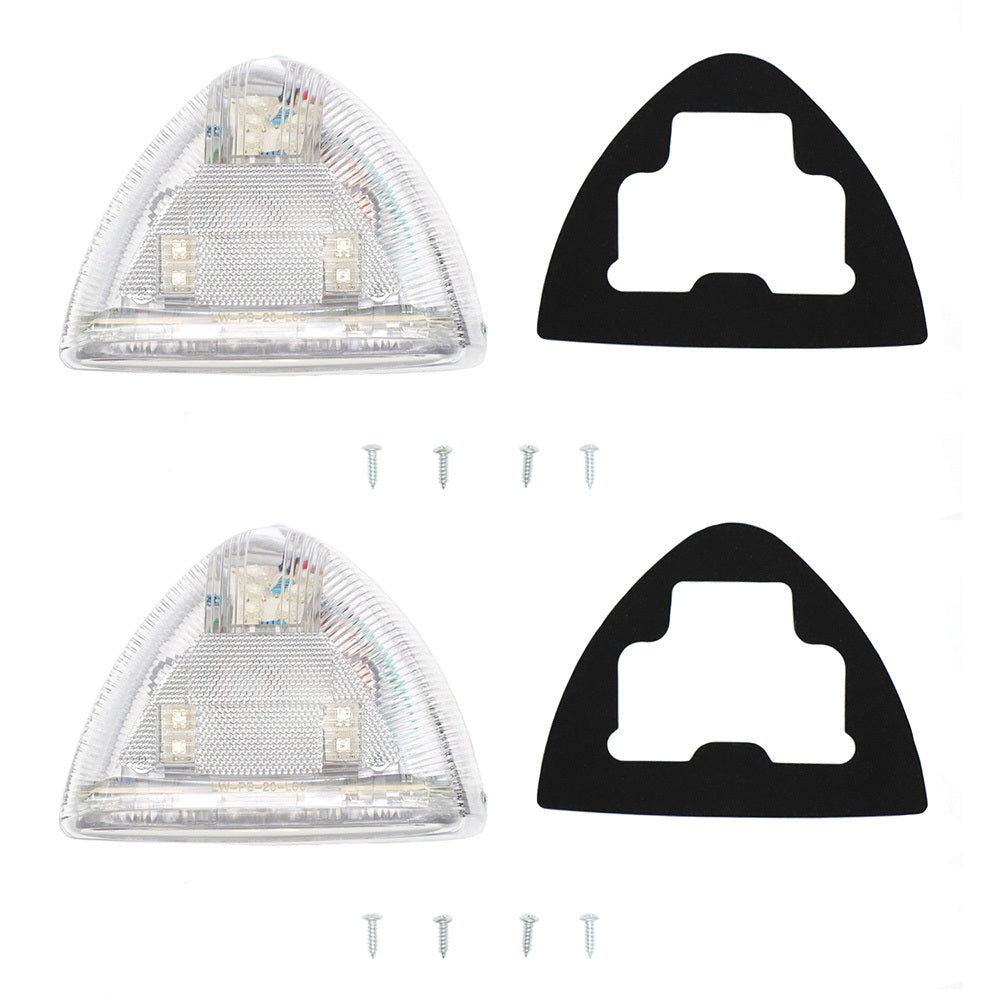 Compatible With Peterbilt Turn Signal Lights 31 LED Triangle Amber LED,Clear Lens 2Pcs
